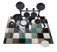 JaevKwzy 130 x 100 cm Drum Rug Mat Drum Carpet Non-Slip Soundproof Carpet Blanket Mat for Electronic Drums Bass Drum Snare Drums Racks Guitars Drum Kit etc Musical Instruments