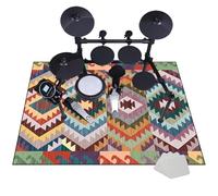 JaevKwzy Drum Rugs Non-Slip Blanket for Electronic Jazz Drum Kit Bass Drum Snare and Other Musical Instrument Mat 130 x 100 cm - Drum Rug Drum Mat Soundproof Mat Professional - Rectangle Drum Carpet