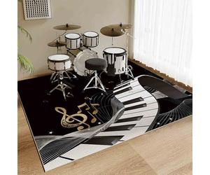 JaevKwzy Drumming Drum Rug Drum Mat Non Slip Soundproof Drum Carpets for Drummers Electronic Drum Set Practice Music Rug Floor Protection Pad Sound Absorbing Shock Absorbing Drum Mats 160 x 140 cm