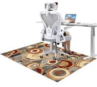 JaevKwzy Floor Protector for Rolling Chair, Office Chair Mat for Carpet Floor, Non-slip Carpet Chair Mats, Heavy Duty Computer Chair Mat, Desk Chair Mat for Hardwood Floors Tile Laminate 80 x 120 cm