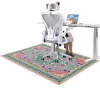 JaevKwzy Floor Protector for Rolling Chair, Office Chair Mat for Carpet Floor, Non-slip Carpet Chair Mats, Heavy Duty Computer Chair Mat, Desk Chair Mat for Hardwood Floors Tile Laminate 110 x 120 cm