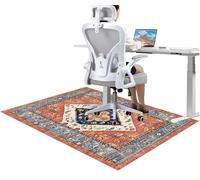 JaevKwzy Floor Protector for Rolling Chair, Office Chair Mat for Carpet Floor, Non-slip Carpet Chair Mats, Heavy Duty Computer Chair Mat, Desk Chair Mat for Hardwood Floors Tile Laminate 160 x 170 cm