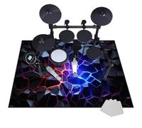 JaevKwzy Non-Slip Drum Carpet Rugs | Drum Rug Drum Mat, Professional Percussion E-Drum Rug | Drums Set Rug | Soundproof Drum Blanket | Jazz Drum Bass Drum Snare Musical Instrument Mat 100 x 80 cm
