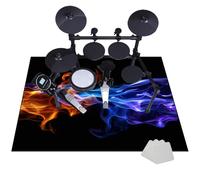 JaevKwzy Soundproof Drum Blanket - Professional Drum Carpet for Electronic Drums - Drum Rug - Bass Drum Snare Drums Racks Guitars Drum Kit etc Musical Instruments Mat - Drum Accessories 110 x 80 cm