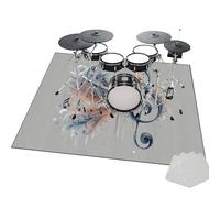 JaevKwzy Soundproof Mat Drum Carpet, Non Slip Drum Blanket, Drum Rug Drum Mat, Drum Accessories for Electric Drums Jazz Drum Set, Soundproof Rug for Piano, Guitar, Record Room 100 x 80 cm
