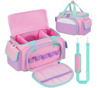 Jaffzora Carry Case Compatible with Toniebox 1 & 2, Portable Storage Bag for Tonies Figures, Headphones and Accessories, Pink