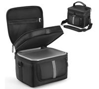 Jaffzora Carrying Case Compatible with ECOFLOW River 2 Power Station, Dual-Layer Storage Bag with Ventilated Zipper Windows, Waterproof Bottom, Shockproof Padding & Shoulder Strap for Camping Travel