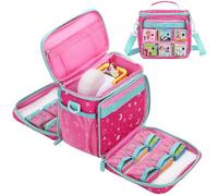 Jaffzora Carrying Case Compatible with Little Tikes Story Dream Machine Books Starter Set, Portable Cute Storage Bag for Storytime,Little Golden Book & Characters,Pink