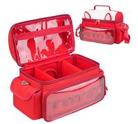 Jaffzora Carrying Case Compatible with Toniebox 2 & 1 Starter Set,Cute Storage Bag for Tonies Figures Characters,Tonies Headphones & Accessories, Red(Bag Only)