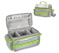 Jaffzora Carrying Case Compatible with Toniebox Starter Set,Cute Storage Bag Fits for Tonies Figures Characters,Tonies Headphones & Accessories, Grey&Green(Bag Only)
