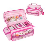 Jaffzora Carrying Case Compatible with Toniebox Starter Set,Cute Storage Bag for Tonies Figures Characters,Tonies Headphones & Accessories, Pink(Bag Only)