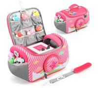 Jaffzora Carrying Case Fit for Toniebox Starter Set, Storage Carrier Bag Compatible with Tonies Figures Characters, Headphones & Accessories,Pink