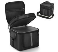 Jaffzora Portable Power Station Case for EcoFlow River 2 Max 500 / River 2 Pro - Dual-Layer Bag with Ventilated Windows, Waterproof Bottom, Shockproof Padding & Shoulder Strap for Camping