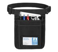 Jaffzora Server Waist Pouch,Restaurant Waitress Accessories Bag,Utility Money Bag Working Serving Apron for Waiter Waitress, Black, S