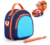 Jaffzora Travel-Ready Carrying Case for Yoto Mini (2024) - Compact & Durable Storage Bag with Adjustable Strap, Holds 30 Cards & Headphones (Blue)