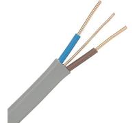 JAFSAL ONLINE 2 Core& Earth Cable Lighting Socket wire, Auto Cable Copper Wire, BS6004 Grey PVC sheathed cable with CPC (1.5mm, 1m)
