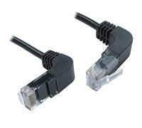 JAFSAL ONLINE Cat5e UTP RJ45 Right Angled Up Connector-Down and Right Angled Ethernet Network Cable-90 degree Angled Connector Lead- Ideal For- Router Modem PC Laptop-0.5 Meters