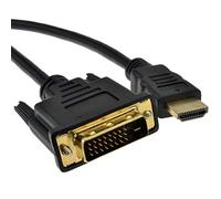 JAFSAL ONLINE HDMI to DVI Cable - HDMI 19 Pin Male to DVI-D 24+1 Male Dual Link High Speed Adapter Cable - Full HD Compatible with- Projector, Laptop, TV, PC, DVD Player - Gold 1.5 Meters