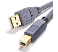 JAFSAL ONLINE Hi-Speed USB 2.0 Printer Lead - Standard cable Black A to B Cable - Printer Scanner Cord Compatible with- HP, Epson Brother Canon, Dell, Samsung, and Other USB B devices- 1 Meter