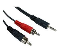 JAFSAL ONLINE RCA Audio Cable 2 RCA Phono Male to 3.5mm Male Headphone Jack Aux Stereo Y Splitter Lead Ideal for- iPod iPhone, iPad, Samsung Galaxy cell phones and tablets- 5 Meter