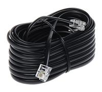 JAFSAL ONLINE RJ11 Cable ADSL Extension Lead Phone Cord Telephone Male to Male High-Speed Broadband Landline Microfilter Wire, 20m Black