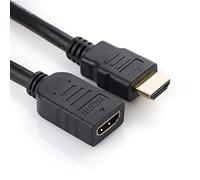 Jafsal Online Standard HDMI EXTENSION Audio Return Channel 4K Support Lead GOLD MALE Plug to Female Socket Cable TV Cables Ideal For-DVD players, Digital Television Players, 3m Meter