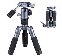 JAFUQAW Portable Desktop Mini Tripod with Swivel Handle, 52 cm, Desk Table Tripod Aluminium Alloy with 360° Ball Head, Compact Tripod for DSLR Camera, Video Camcorder, Load Up to 6