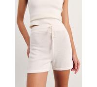 Jag Linen Rich Knitted High Waisted Shorts White