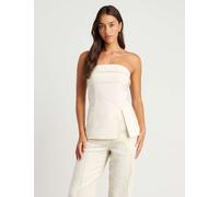Jag Pure Linen Off The Shoulder Bandeau Top White