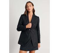 Jag Pure Linen Relaxed Blazer Black