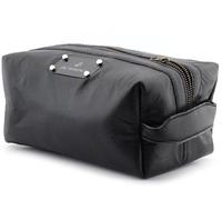 Jag Shaving Genuine Leather Toiletry Bag for Men & Women | Travel Wash Bag with Large Space - Luxury Grooming Organizer for Shaving Kit, Cosmetics, Bathroom Accessories and Travel Essentials | Black