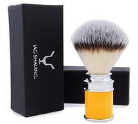 Jag Shaving Shaving Brush - Synthetic Silvertip Shaving Brush - Shaving Cream Brush - Mens Shaving Brush - and Womens - for Rich Lather - Ergonomic Design - Shave Brush - Yellow