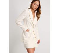 Jag Women's Pure Linen Relaxed Blazer - 10 - White, Black,White