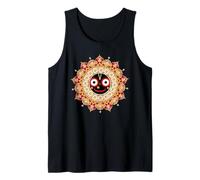 Jagannath Hare Krishna Hindu Red Flower Puri Spiritual Tank Top