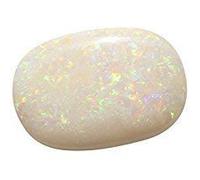 JAGDAMBA GEMS 11.00 Carat Natural White Astralian Oval Rat Opal Stone Top Quality Natural Australian Fire Opal Loose Opal Opal Natural Australian Natural Australian Stone