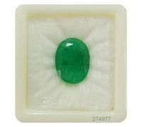 JAGDAMBA GEMS 3.80 Carat Zambian Emerald Natural A1 Quality, Laboratory/Certified Panna Green, Loose Gemstone, Natural Emerald Panna Gemstone, Emerald, Natural