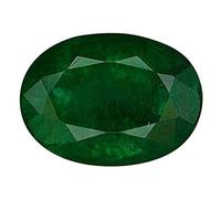 JAGDAMBA GEMS Certified Unheated Untreated 11.25 Ratti 10.25 Carat Quality Natural Emerald Panna Loose Gemstone for Men and Women, Natural Emerald Panna Loose Gemstone,