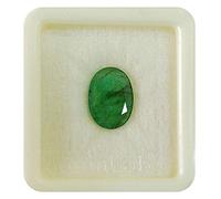 JAGDAMBA GEMS Certified Unheated Untreated 6.25 Ratti 5.22 Carat Quality Natural Emerald Panna Loose Gemstone for Men and Women, Natural Emerald Panna Loose Gemstone,