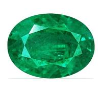 JAGDAMBA GEMS Certified Untreated 9.25 Ratti 8.52 Carat Earth Spirit Stone AA Quality Natural Emerald Panna Loose Gemstone for Men and Women A1 Quality Lab Approved Natural