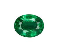 JAGDAMBA GEMS Natural AA Quality Green Loose 9.32 Carat/10.25 Ratti Gemstone Natural Certified Zambian Emerald Panna Stone for Women and Men {Lab Approved} Natural