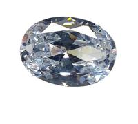 JAGDAMBA GEMS Safed Zircon Stone Original Certified 12.25 Ratti Rare & Real Zircon Gemstone Gemstone Oval Shape AA++ Jarkan Ratan for Men and Women Free Size Gemstone