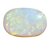 JAGDAMBA GEMS Super Quality Astrological Opal Stone 7.25 Ratti / 6.62 Carat Lab Certified Natural Astal White Opal Stone Rashi Ratan Gemstone Natural Australian Fire Opal