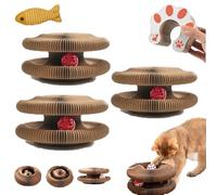 Jagdkuschel Cocoon - Mit 3in1 Funktion,Katzenwirbel Katzenliebling,Kratzkokon Furkatzen, Katzenspielzeug,Faltbares Katzenkratzbrett,Interaktives Kratzpad Mit Ball FüR Den Innen Und AußEnbereich (3PCS)