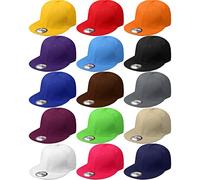 JaGely 15 Pack Snapback Hats for Men Hip Hop Style Hats Solid Baseball Adjustable Snapback Cap Flat Brim Baseball Caps(Fresh Colors), Fresh Colors, M/One size