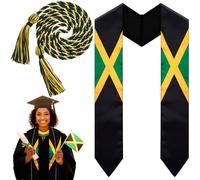 JaGely Country Flag Graduation Stole Sash Honor Cords Class of 2026 First Generation Grad Stole for International Students, Multicolor, Scarf: 80 x 5 inches, Cord: 80 inches