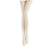 JaGely Womens Fishnet Hollow Out Knitted Tights Patterned Lace Stockings Vertical Strips Pantyhose, Hollow Out, One Size