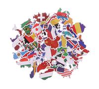 JAGENIE 50X National Flags Stickers Toys Countries Map Sticker DIY Scrapbooking Suitcase