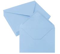 JAGERGREEN 50 Pack 5" x 7" Self Seal Envelopes, Blue Blank C5 C6 Envelopes for Wedding Invitation, Envelope 137 x 193mm 150gsm for Greeting Cards,Birthday, Baby Shower, Thank You Cards, Anniversary