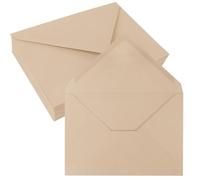 JAGERGREEN 50 Pack 5" x 7" Self Seal Envelopes, Brown Blank C5 C6 Envelopes for Wedding Invitation, Envelope 137 x 193mm 150gsm for Greeting Cards,Birthday, Baby Shower, Thank You Cards, Anniversary