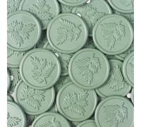 JAGERGREEN Wax Seal Stickers for Wedding Invitation, 24 Pcs Green Self Adhesive Sealing Wax Sticker, Envelope Seal Stickers with Olive Branch Pattern for Gift Wrapping, Cards, Packages, Christmas
